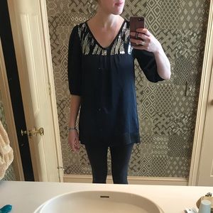 Collective clothing Metallic Tunic Top